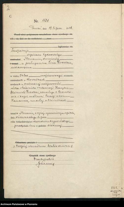 Obraz 4 z jednostki "Księga miejscowa zgonów tom III [Rejestr główny zgonów]"