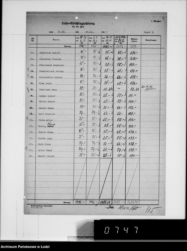 Obraz 7 z jednostki "Abschlag-Listen"