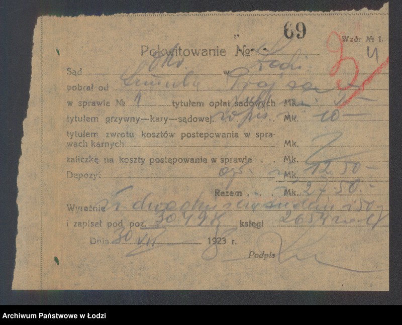 Obraz 6 z jednostki "Szmul Lejzor Preis- sprzedaż własnych wyrobów towarów półwełnianych"