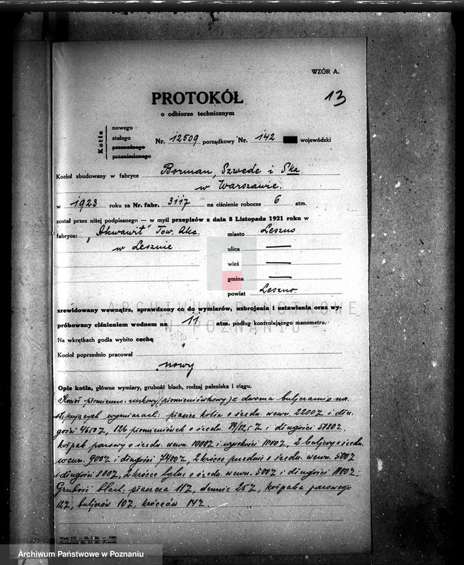 Obraz 20 z jednostki "Firma "Akwawit" w Lesznie nr woj. kotła 142"