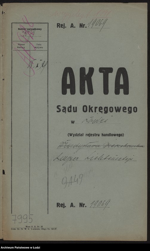 Obraz 2 z jednostki "Lajzer Lichtensztajn – drobna sprzedaż kapeluszy i zwykłych skórek futrzanych"