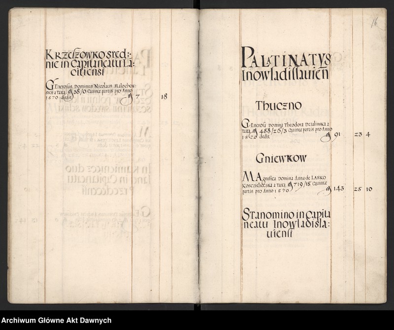 image.from.unit.number "Sumariusz pieniędzy i rejestr retenty piątej części z dochodów dóbr stołowych z terenów całej Rzeczpospolitej."