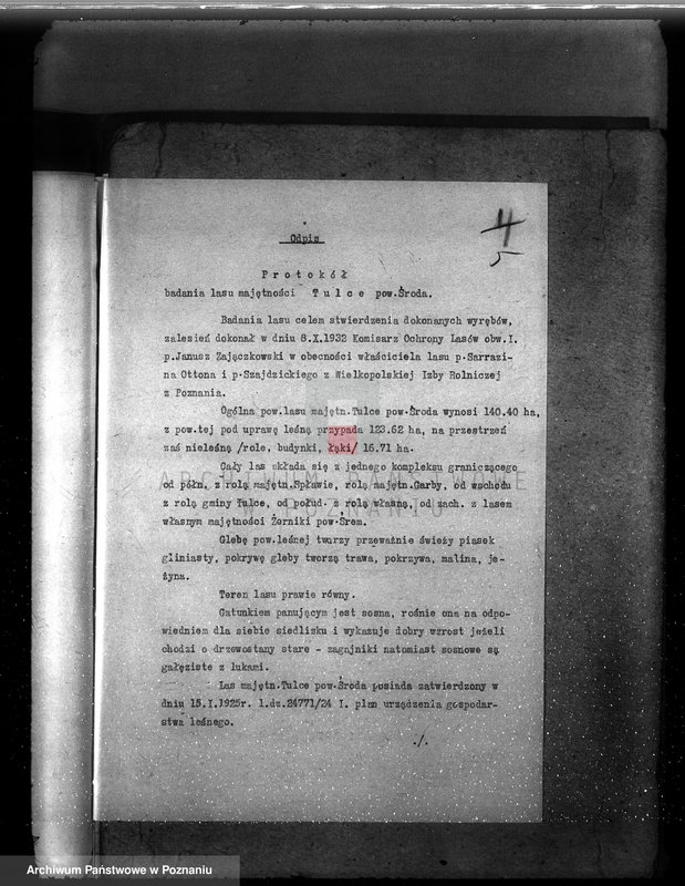 Obraz 9 z jednostki "Nadzór nad gospodarką w lasach majętności Tulce powiat średzki"