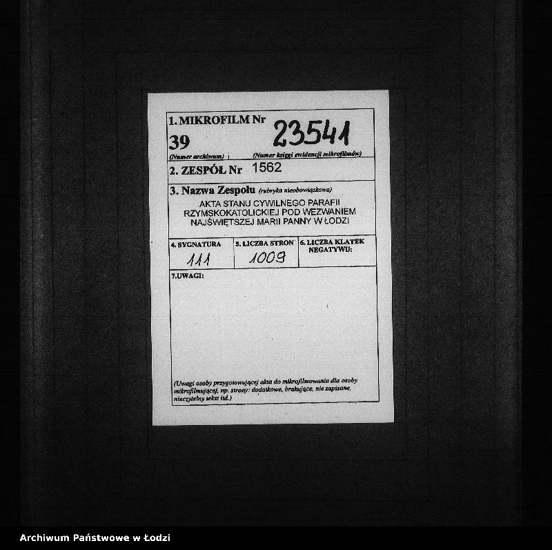 Obraz 2 z jednostki "Akta urodzeń"