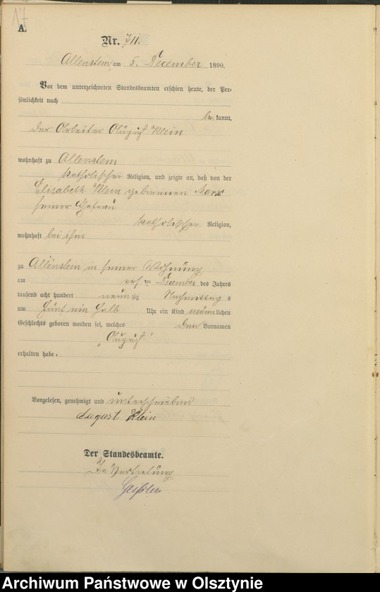 image.from.unit.number "Geburts-Haupt-Register Tom III,Nr 696 - 775"