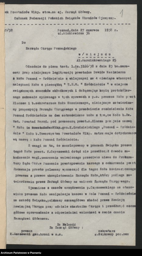 Obraz 4 z jednostki "Koło Śródmieście im. gen. Grudzielskiego w Poznaniu."