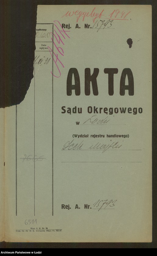 Obraz 2 z jednostki "Icek Majtlis – sprzedaż dodatków szewskich"