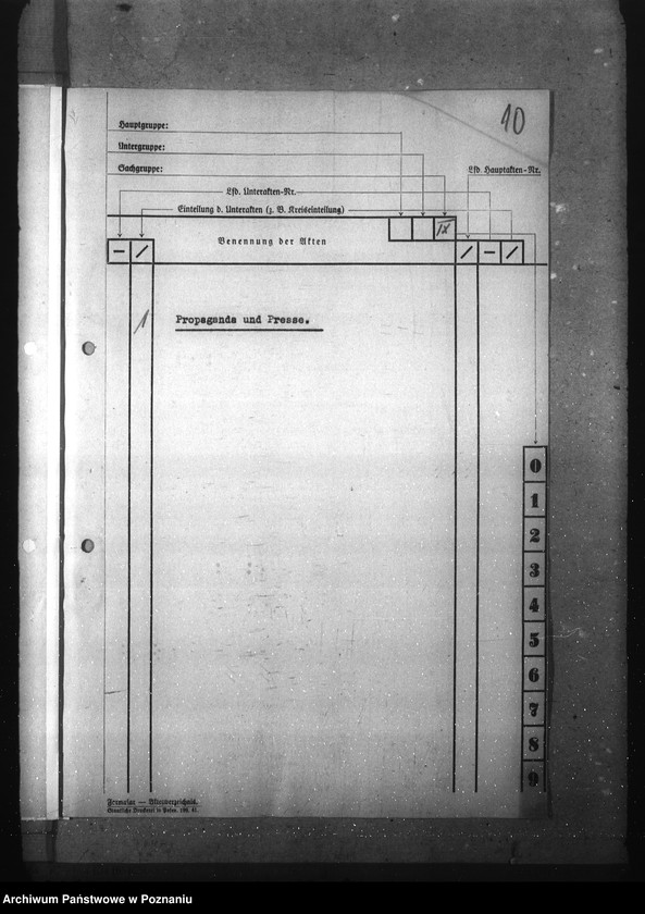 Obraz 14 z jednostki "Verzeichnis der Akten für die Verwaltungs- Akademie- Hauptanstalt Posen und Zweiganstalt Litzmannstadt"