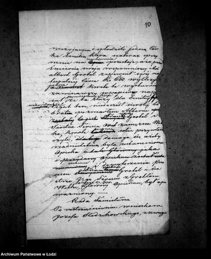 Obraz 14 z jednostki "Akta tyczące się ustanowienia opieki nad nieletnią Emilią Ingeborg po zmarłej Auguście z Kindermanów Kohl"