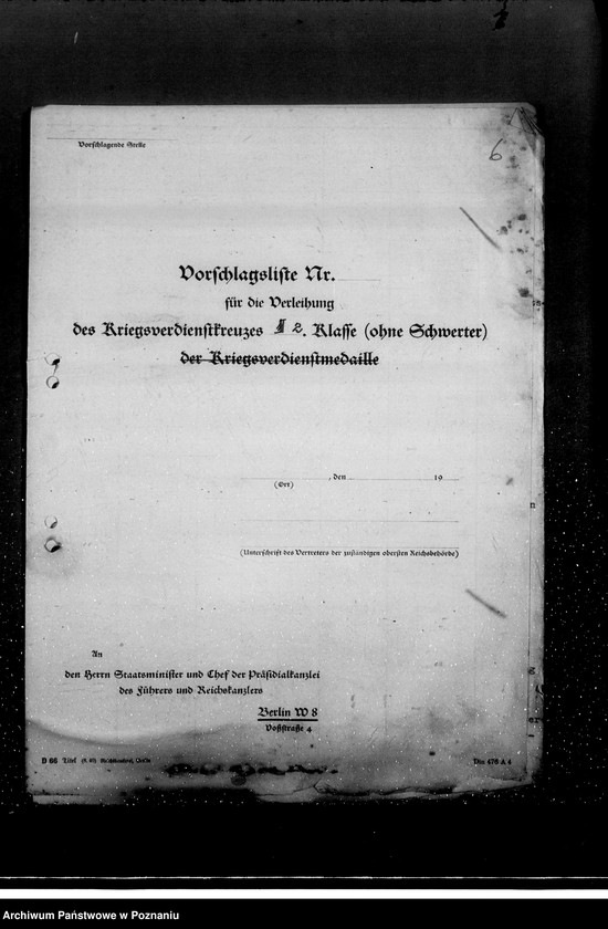 Obraz 10 z jednostki "Wykazy osób proponowanych do odznaczenia z urzędów terenowych"