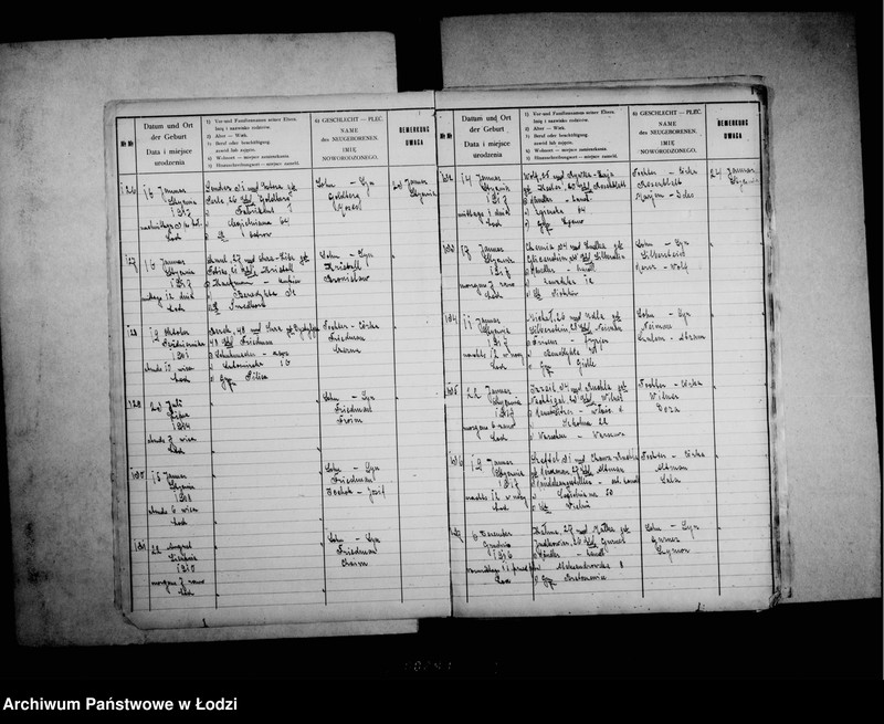 Obraz 16 z jednostki "[Ksiega urodzeń]"