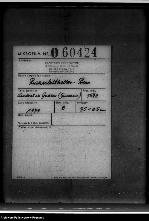 Obraz 2 z jednostki "Landrat in Gnesen (Gniezno)"