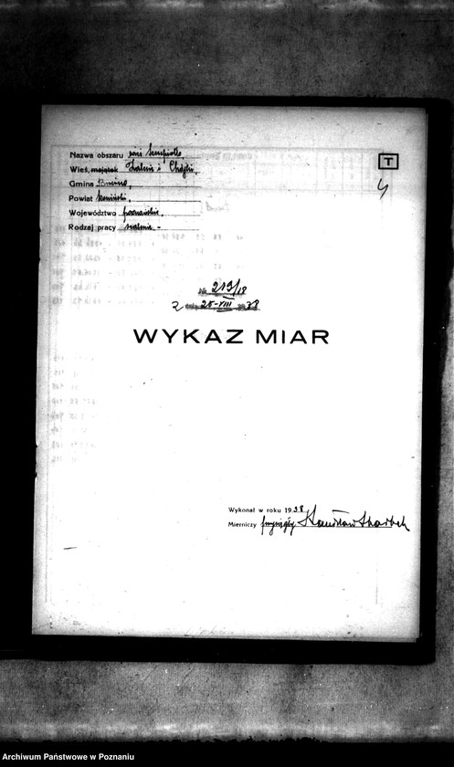 Obraz 8 z jednostki "Wieś Zalesie powiatu konińskiego. Rejestr pomiarowy do pierworysu i wykaz miar"