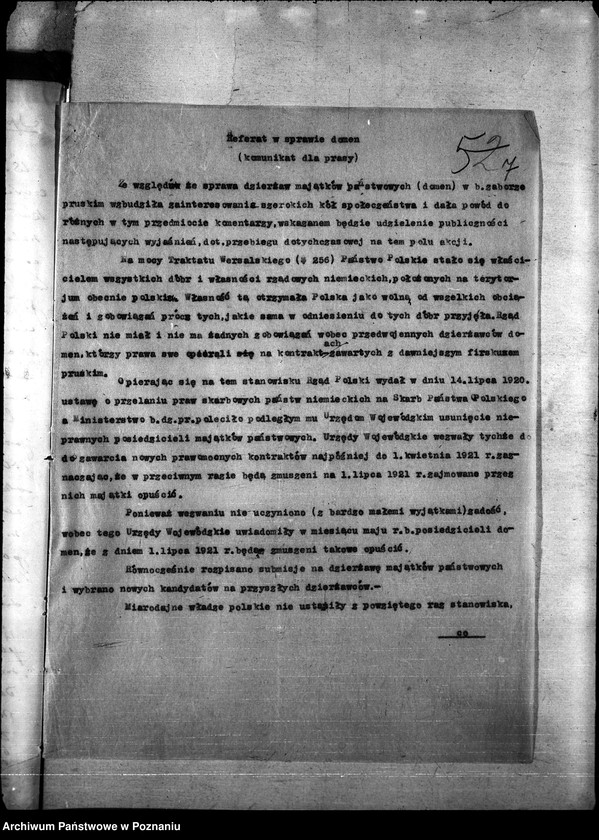 Obraz 11 z jednostki "Sprawy szczegółowo-administracyjne Prasa"