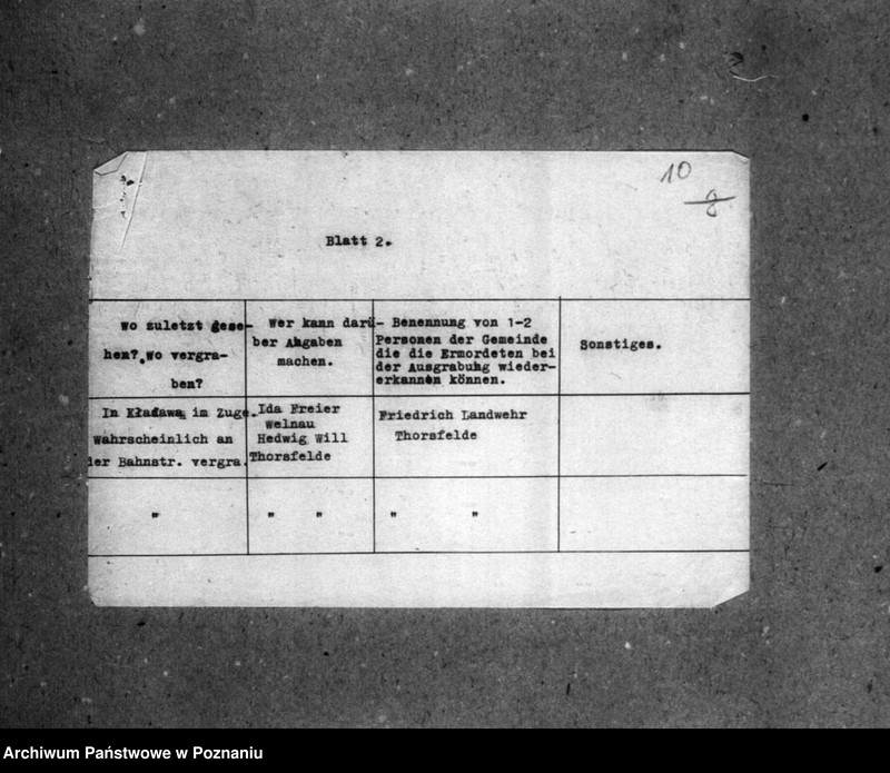 Obraz 14 z jednostki "Korespondencja w sprawie miejscowych Niemców, którzy zginęli w 1939 roku"