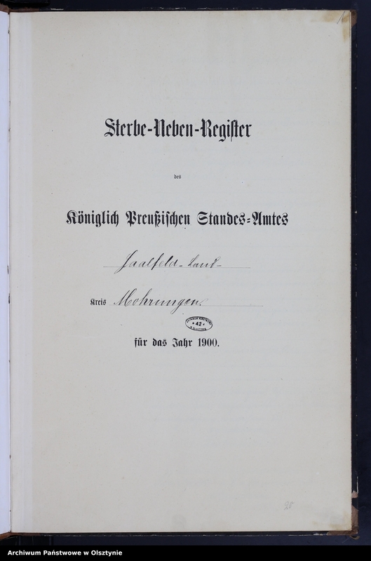 Obraz 3 z jednostki "Sterbe-Neben-Register Nr 1 - 35"