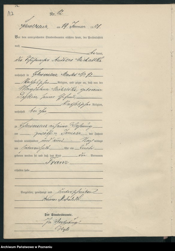 Obraz 15 z jednostki "Księga aktów urodzenia"