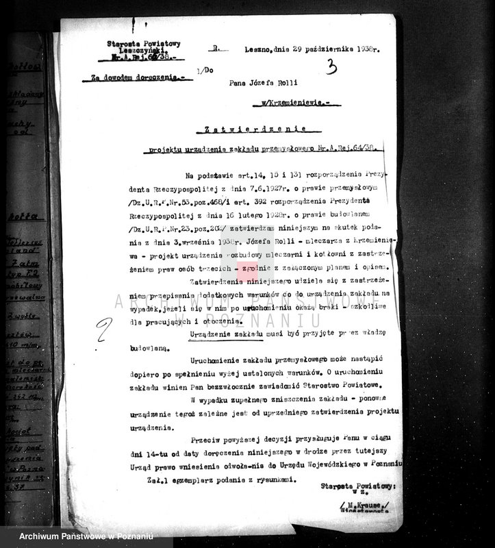 Obraz 8 z jednostki "Projekt urządzenia mleczarni J. Rolli w Krzemieniewie, pow. leszczyński"