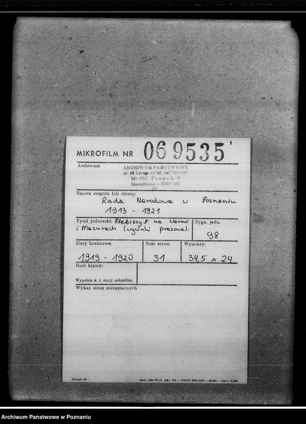 Obraz 2 z jednostki "Plebiscyt na Warmii i Mazurach [wycinki prasowe]"