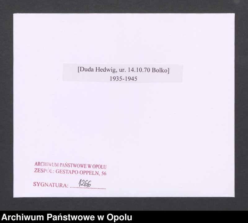 Obraz 2 z jednostki "[Duda Hedwig, ur. 14.10.1870 Bolko]"