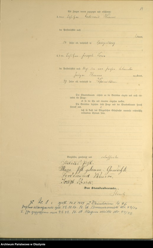 image.from.unit.number "Heiraths-Haupt-Register Nr 1 - 19"