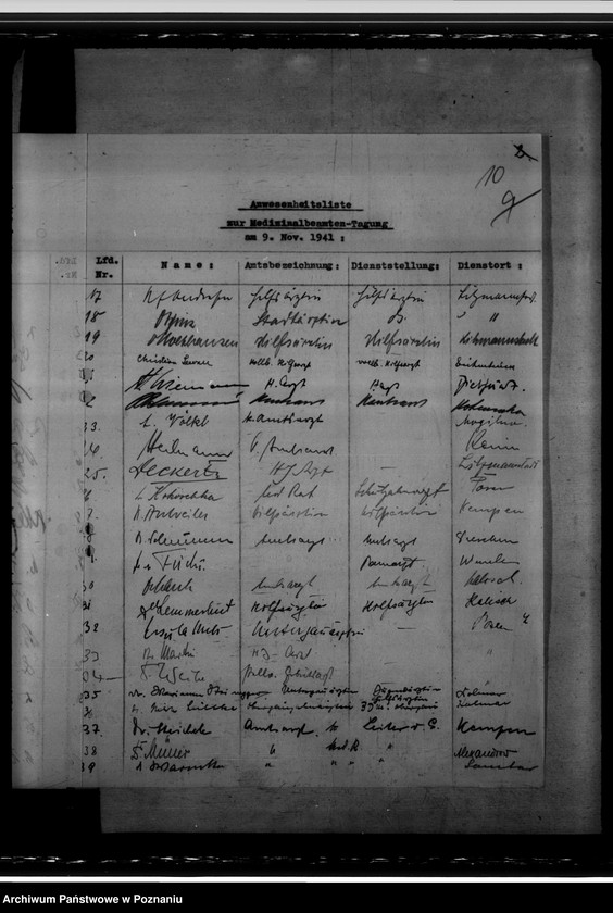 Obraz 15 z jednostki "Amtsarzttagung 8 - 10.11.1941 in Posen. Arbeitsübersicht der Gesundheitsämter"