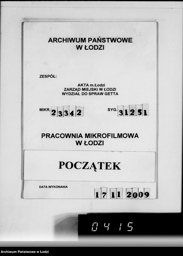Obraz 1 z jednostki "Ausgehende Tagescopien I 101"