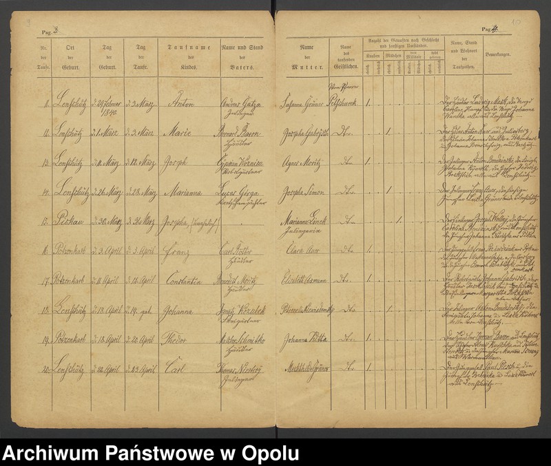 Obraz 8 z jednostki "[Księga chrztów 1840-1842, małżeństw 1840-1843 oraz zgonów 1840-1842 parafii Łężce]"