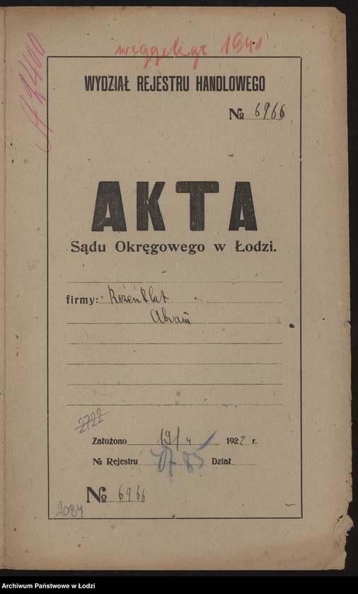 Obraz 2 z jednostki "Abram Rozenblat- sprzedaż resztek"