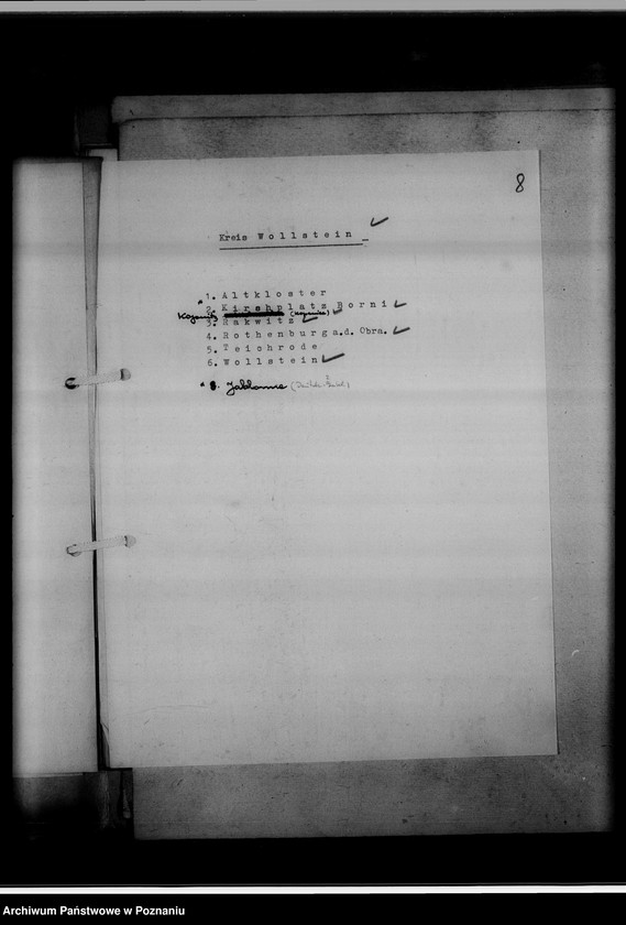 Obraz 12 z jednostki "Einziehungsprotokolle [ksiąg kościelnych] Kreis Wollstein [powiat wolsztyński]"