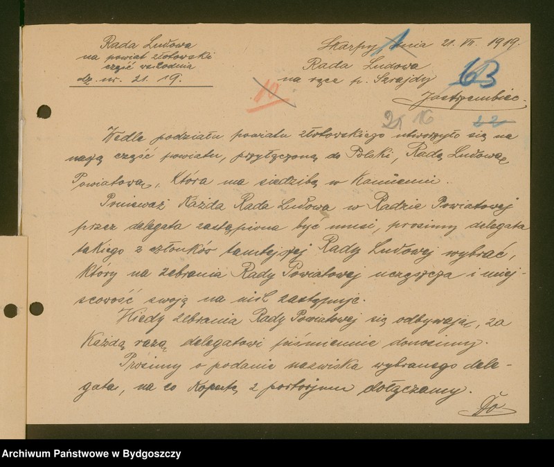 image.from.unit.number "[Rada Ludowa na powiat złotowski - część wschodnia] Wiece i zebrania. Założenie Rad Ludowych"