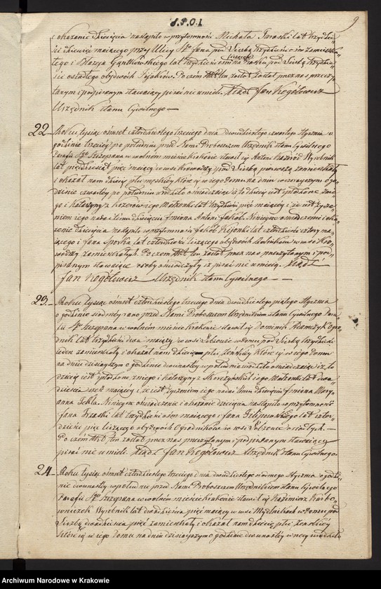 image.from.unit.number "Akta Urodzenia, Uznania i Przysposobienia Parafii S Szczepana w Krakowie na Piasku r. 1843"