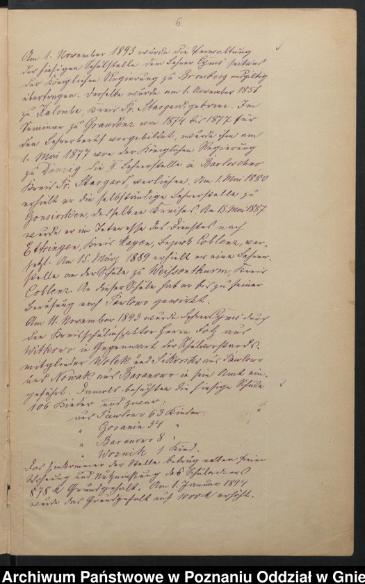 Obraz 8 z jednostki "Chronik der katholischen Schule zu Pawlowo Kreis Witkowo, angelegt 1899"