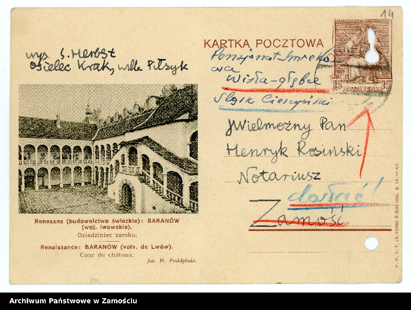 image.from.collection.number "Teka Zamojska - KARTKI POCZTOWE111"