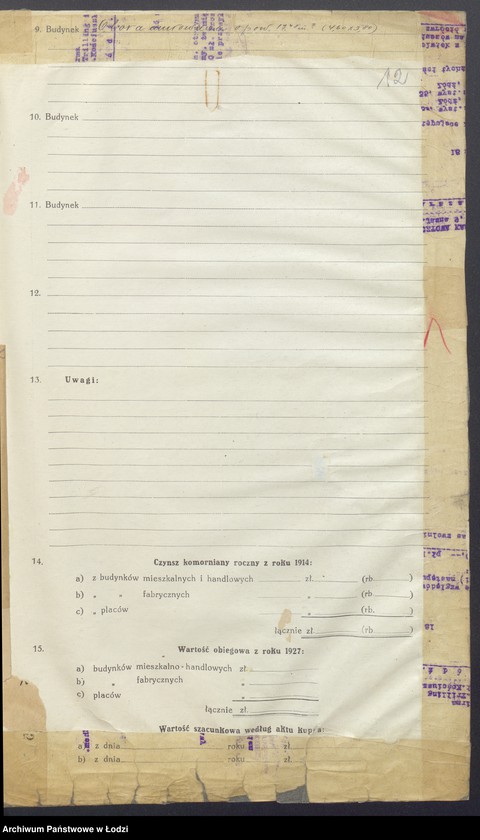 image.from.unit.number "Księga inwentarzowa nieruchomości m. Łodzi ul. Bielańska"
