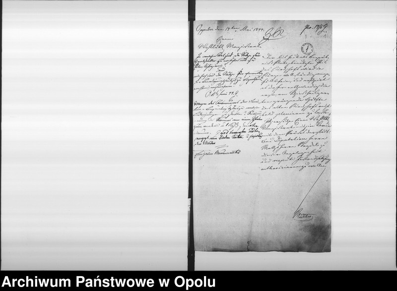 Obraz 5 z jednostki "Acta des Magistrats zu Oppeln betreffend: die Festsetzung der Grabstellengelder de Anno 1844"