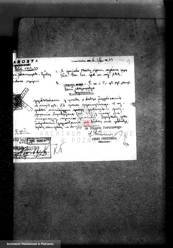 Obraz 5 z jednostki "Zatwierdzenie zakładu przemysłowego rzeźni Leona Adamczaka w Gulczu pow. czarnkowski"