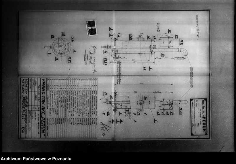 image.from.unit.number "/Francuskie Towarzystwo Akcyjne "Perun" Wytwórnia Acetylenu "Progaz" rysunki techniczne bezpieczników wodnych/"