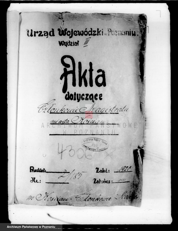 Obraz 4 z jednostki "Członkowie magistratu i radni miasta Kościana /wprowadzenie w urzędowanie, skargi, zażalenia itp./"