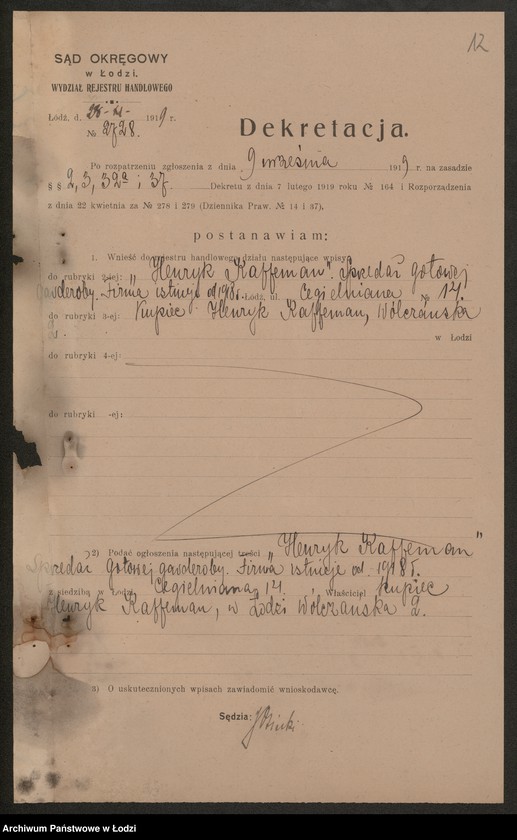 Obraz 14 z jednostki "Henryk Kaffeman – sprzedaż gotowej garderoby"