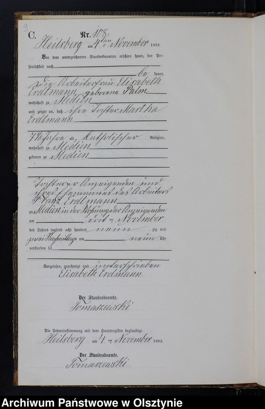 image.from.unit.number "Sterbe-Neben-Register Tom II,Nr 101 - 126"