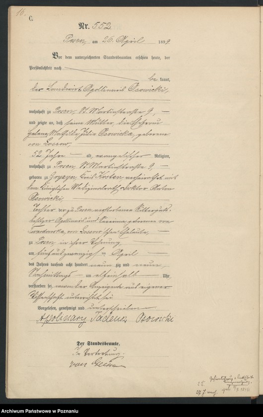 Obraz 19 z jednostki "Księga zgonów t. II"