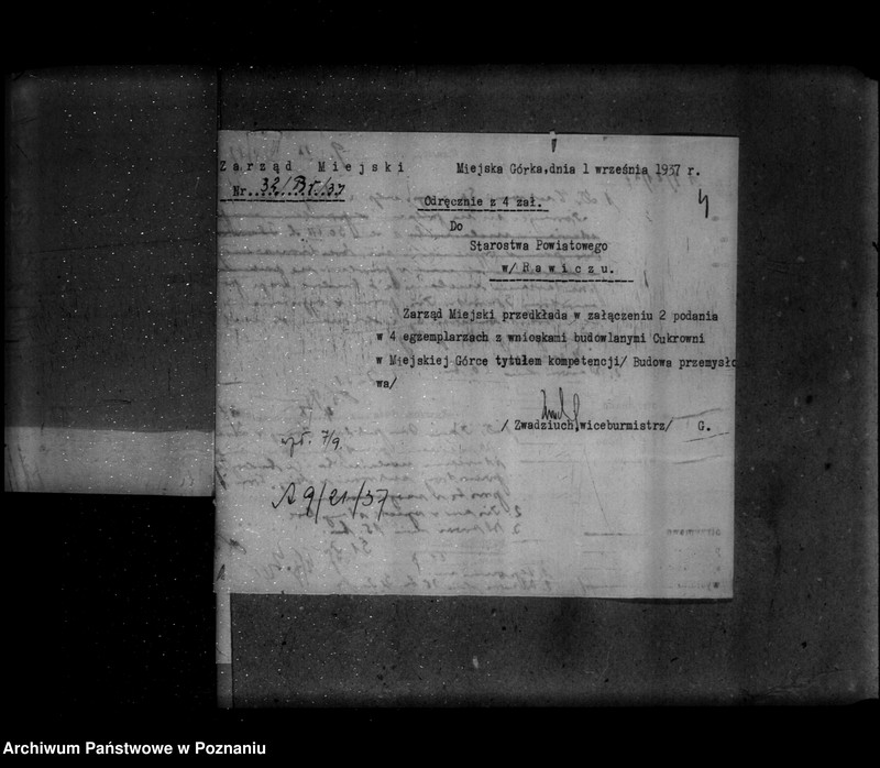 image.from.unit.number "Zatwierdzenie zakładu przemysłowego /przebudowa cukrowni/ w Miejskiej Górce powiat rawicki"