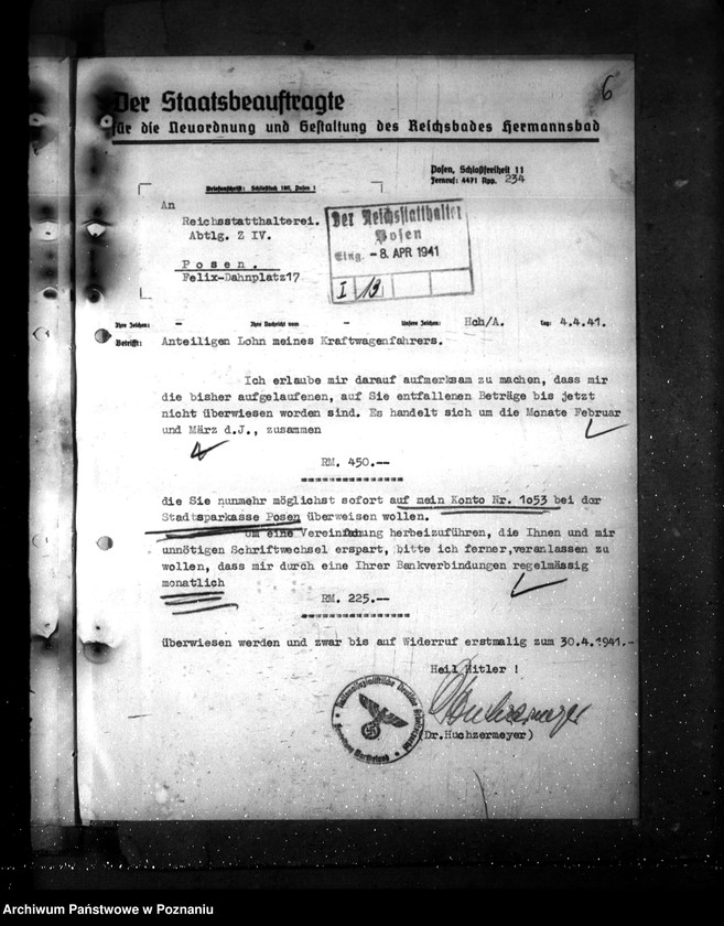 Obraz 10 z jednostki "Staatsbeauftragter für Hermannsbad. Kostenerstattung, Grundsätze"