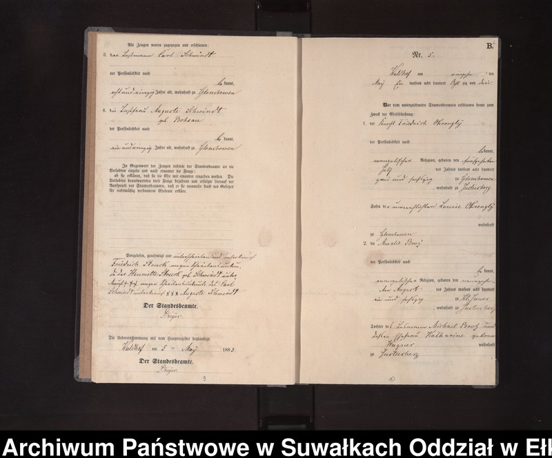 image.from.unit.number "Heiraths-Neben-Register des Königlichen Preussischen Standes-Amtes Orlen Kreis Loetzen"