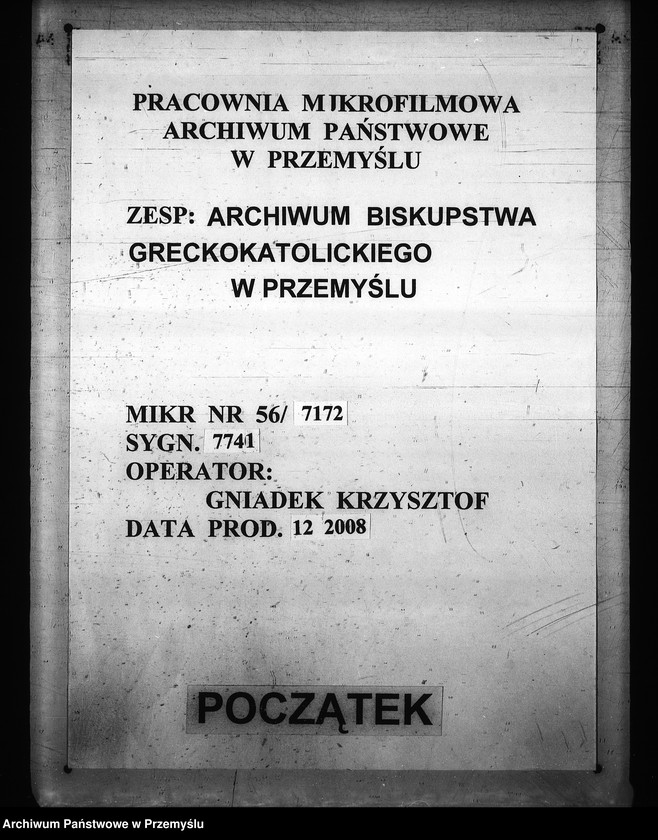 Obraz 1 z jednostki "[Kopie ksiąg metrykalnych parafii Międzybród (dekanat Sanok)]"