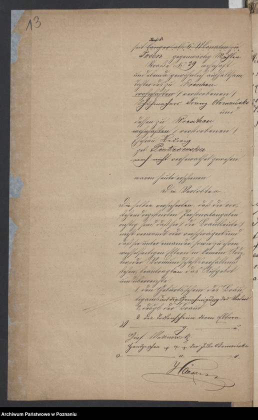Obraz 15 z jednostki "Die von den Verlobten zum Aufgebot beigebrachten Urkunden pro 1877"