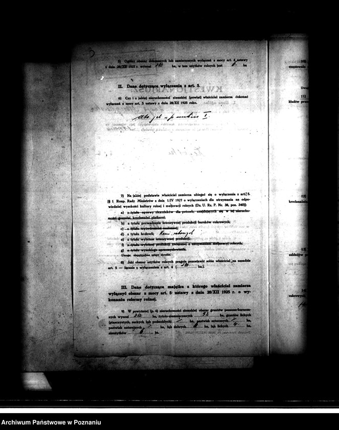 Obraz 7 z jednostki "Majątek Żegotki powiatu mogileńskiego wyłączenie z art. 4 i 5 ustawy o wykonaniu reformy rolnej Maria Skrzydlewska"