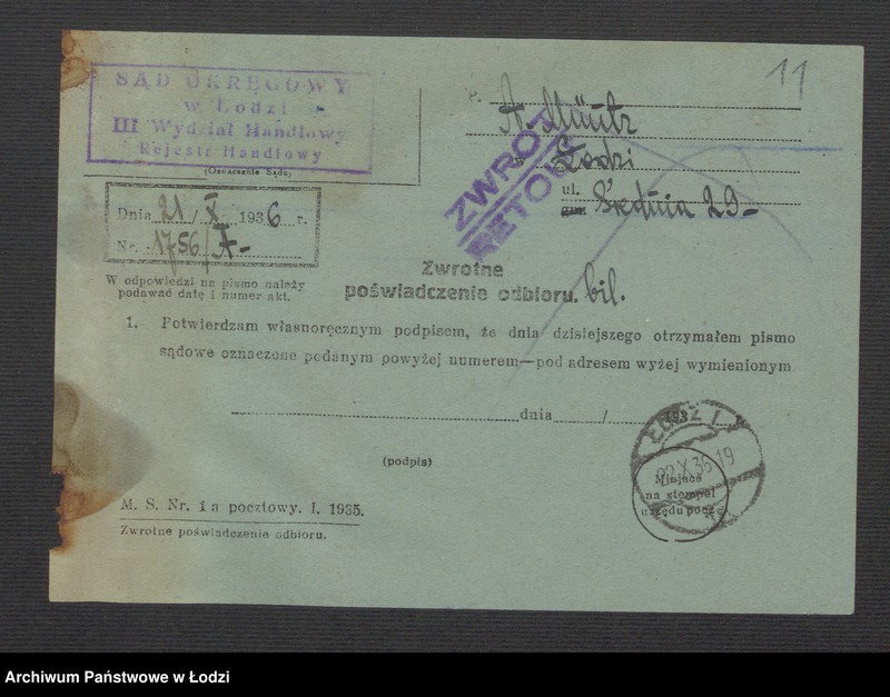 Obraz 13 z jednostki "Aron Műntz- sklep dystrybucyjny"