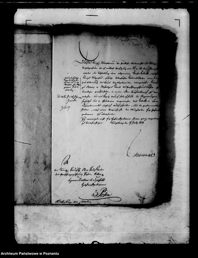 Obraz 8 z jednostki "Die Ausschreibung einer allgemeinen Kirchenkollekte zur Vollendung des Baues der abgebrannten evangelischen Kirche zu Brätz /Brójce/."